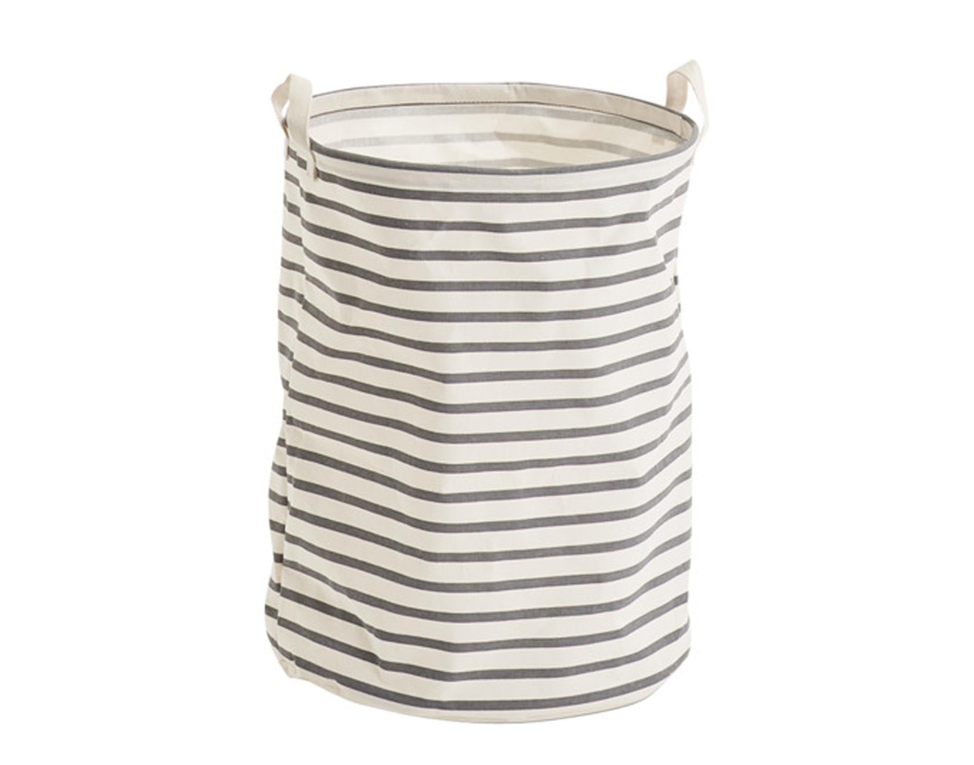 Zeller Laundry Collector Stripes grigio Ø 38x48 cm