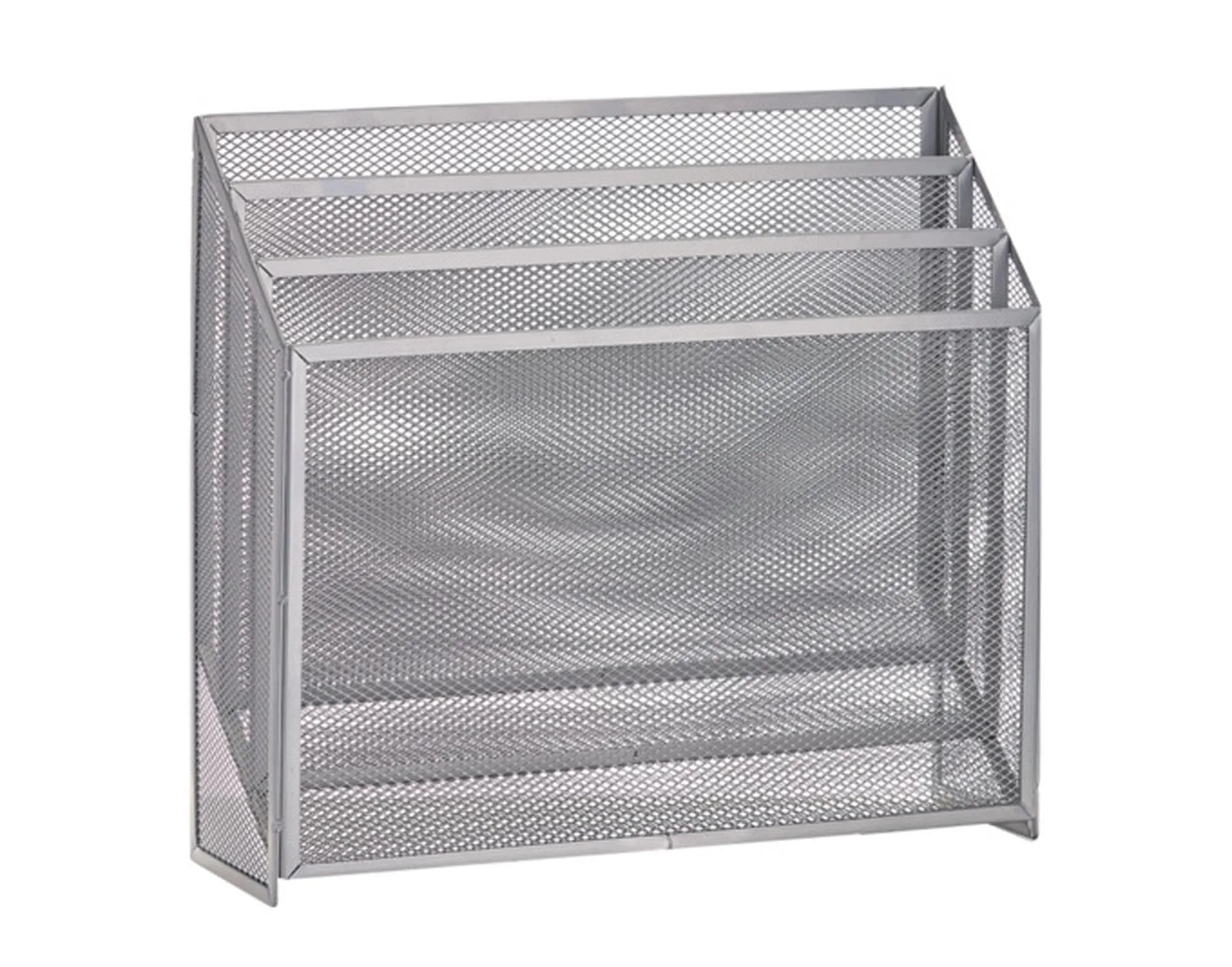 ZELLER Zeitungsständer Mesh Metall silber 32x9x29.5 cm in  präsentiert im Onlineshop von KAQTU Design AG. Zeitungshalter ist von ZELLER PRESENT
