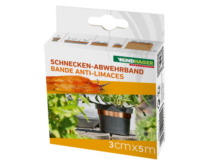 WINDHAGER Schnecken-Abwehrband Kupfer 3x500 cm in  präsentiert im Onlineshop von KAQTU Design AG. Insektenabwehr ist von WINDHAGER