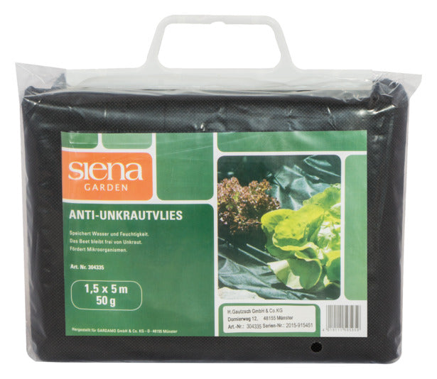 SIENA GARDEN Unkrautvlies 1.5x5 m 50 g/m² schwarz in  präsentiert im Onlineshop von KAQTU Design AG. Gartenpflege ist von SIENA GARDEN
