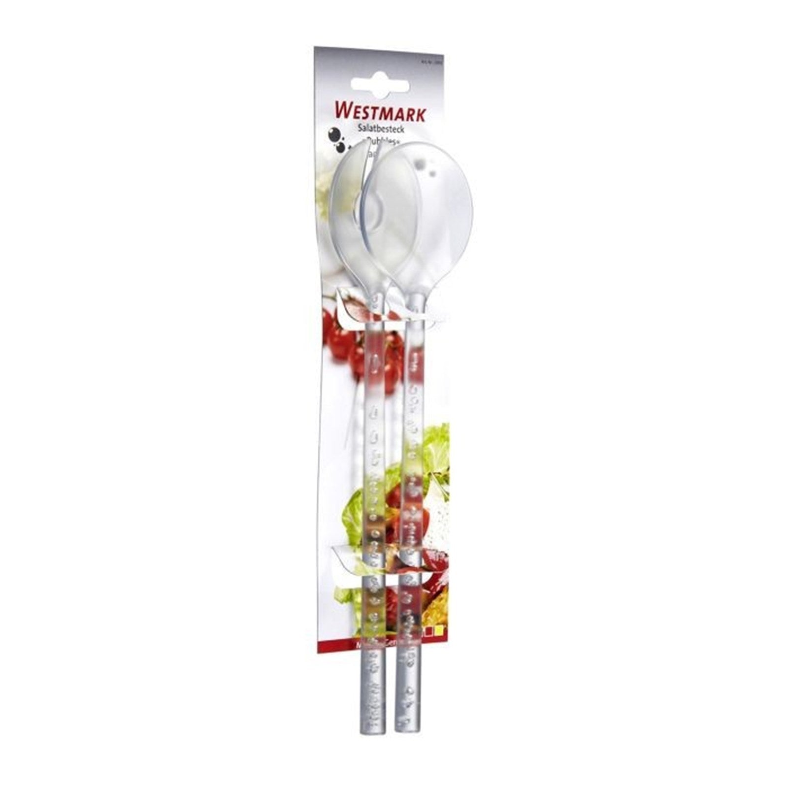 Elegantes Salatbesteck Bubbles von Westmark, Maße 27.5x6.5x13cm, ideal für stilvolles Servieren von Salaten und Beilagen.