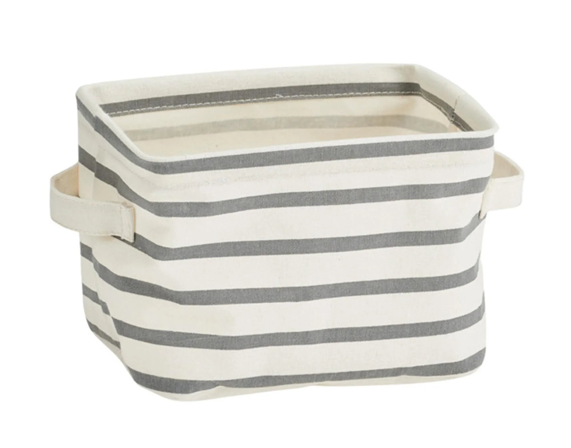 Stilvoller Aufbewahrungskorb Stripes von ZELLER PRESENT, 21x17x14 cm, ideal für Spielzeug, Kosmetik, Bürobedarf. Modernes Streifendesign.