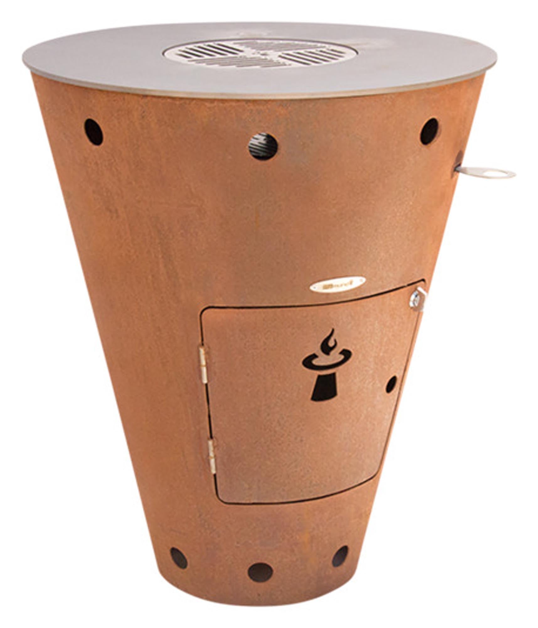 Entdecken Sie die REMUNDI Feuerstelle Caesar ø 72 cm – elegantes Design, hitzebeständiger Stahl, ideal für Garten und Terrasse. Sicheres Feuererlebnis!