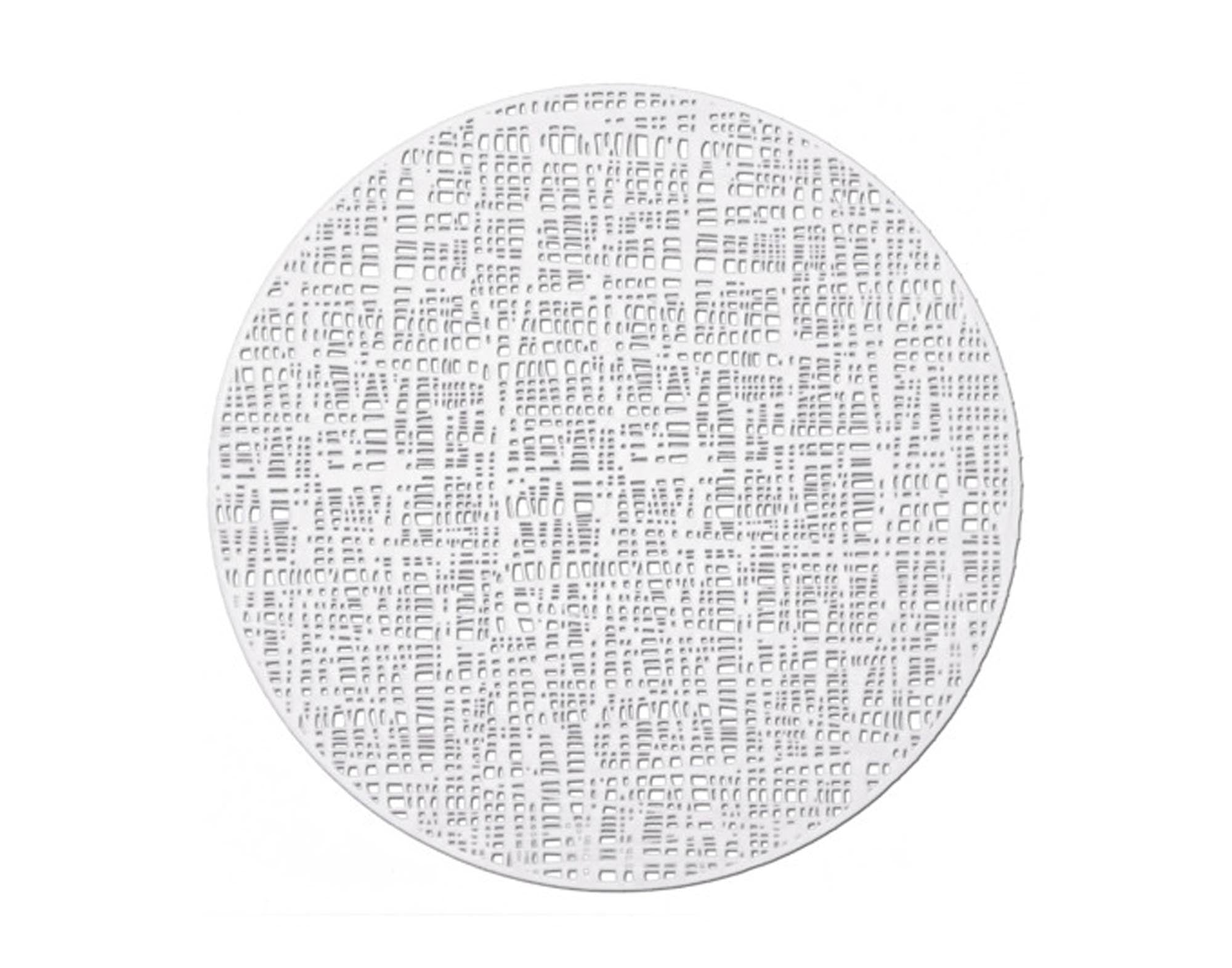 ZELLER Tischset Scribble weiss ø 38 cm in  präsentiert im Onlineshop von KAQTU Design AG. Tischset ist von ZELLER PRESENT