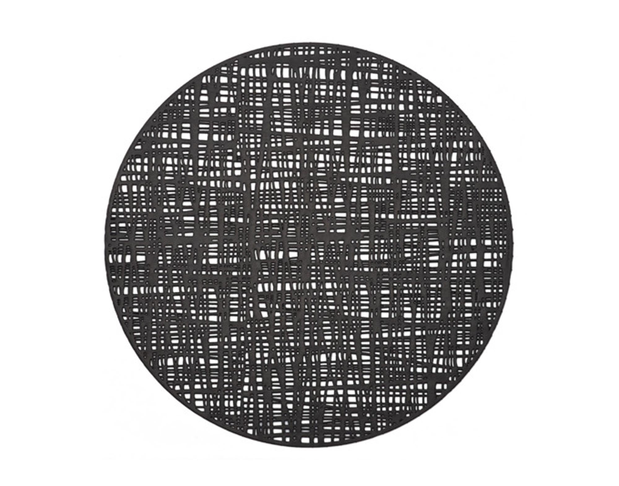 ZELLER Tischset Scribble schwarz ø 38 cm in  präsentiert im Onlineshop von KAQTU Design AG. Tischset ist von ZELLER PRESENT