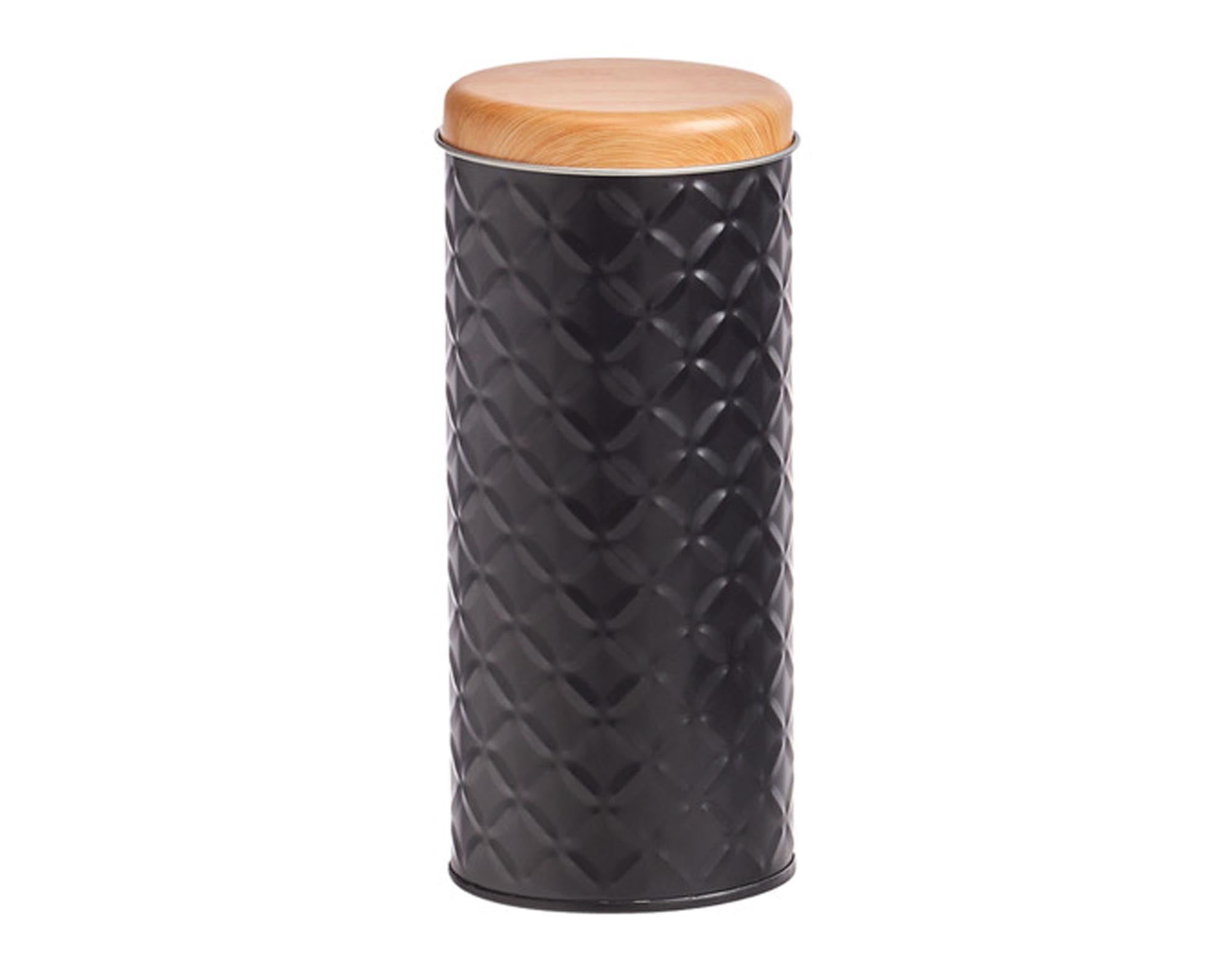 Entdecken Sie die ZELLER Dose Scandi Metall in Schwarz (ø 7,5x18 cm) – stilvolle Aufbewahrung für Teebeutel, Gewürze und Snacks. Hochwertig, langlebig und im skandinavischen Design.