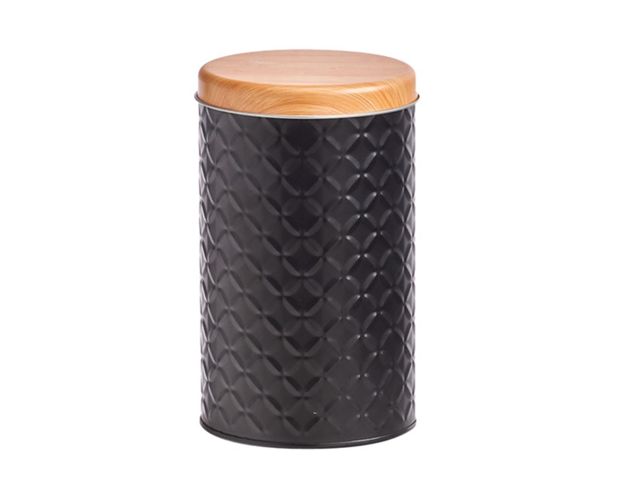 ZELLER Dose Scandi Metall schwarz ø 7.5x18 cm in  präsentiert im Onlineshop von KAQTU Design AG. Aufbewahrungsdose ist von ZELLER PRESENT