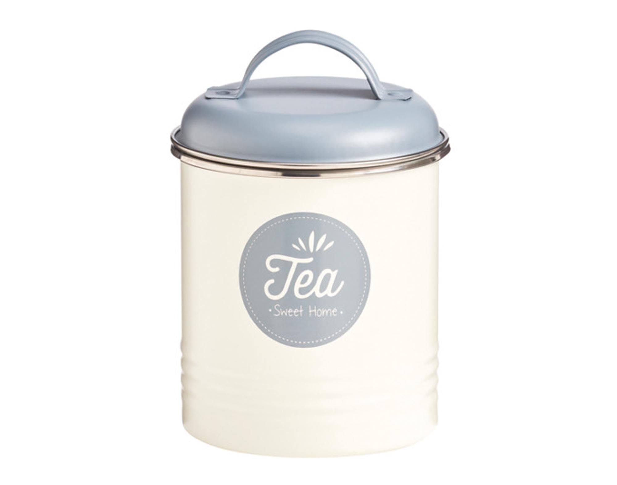 Zeller can tea metal cream gray Ø 11.3x16.5 cm