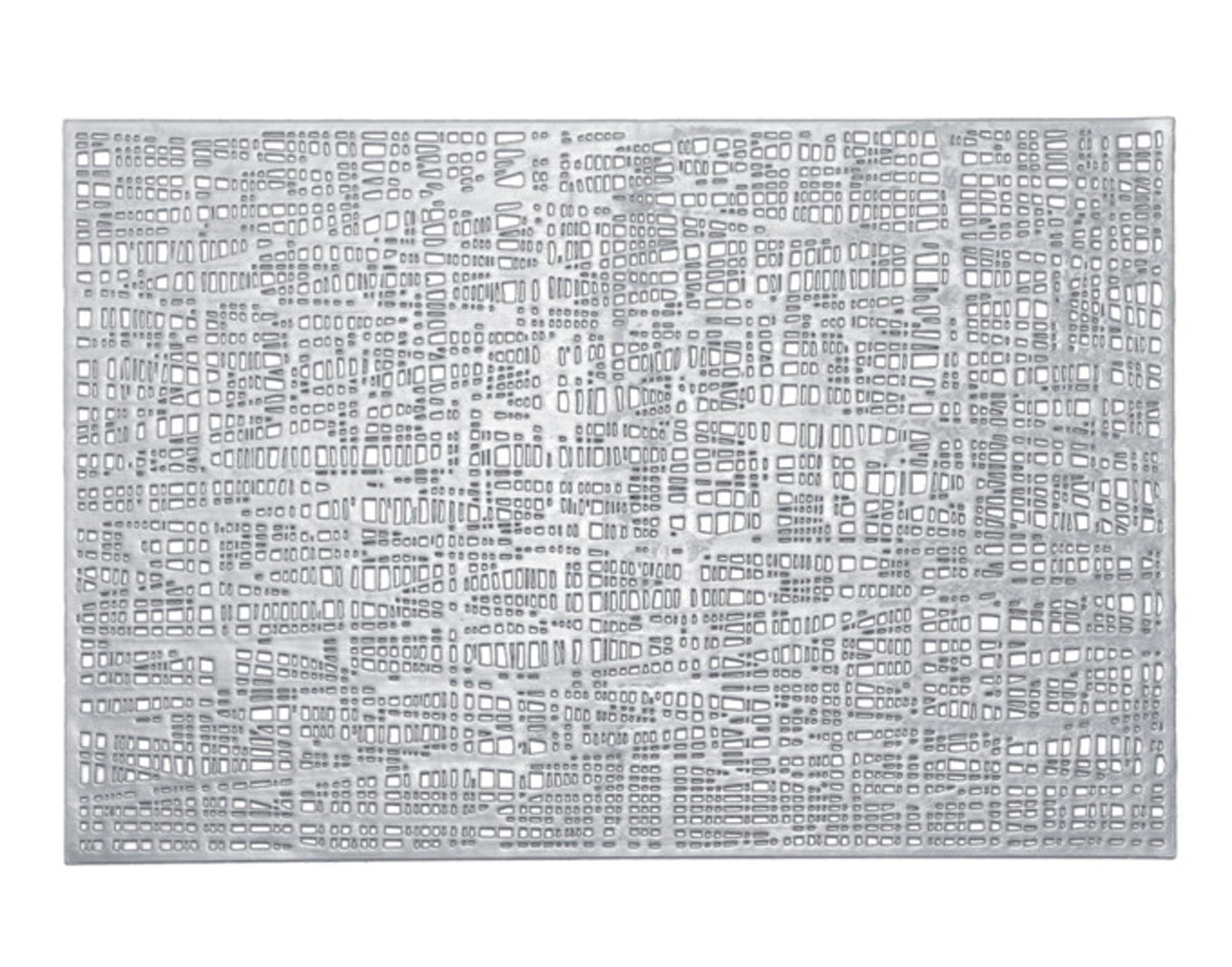 ZELLER Tischset Scribble PVC silber 30x45 cm in  präsentiert im Onlineshop von KAQTU Design AG. Tischset ist von ZELLER PRESENT