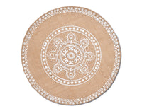 ZELLER Tischset Mandala Leinen natur ø 38 cm