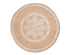 ZELLER Tischset Mandala Leinen natur ø 38 cm