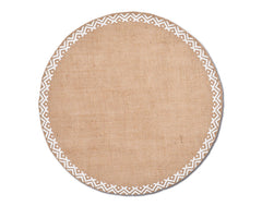 ZELLER set de table ethnique lin naturel ø 38 cm