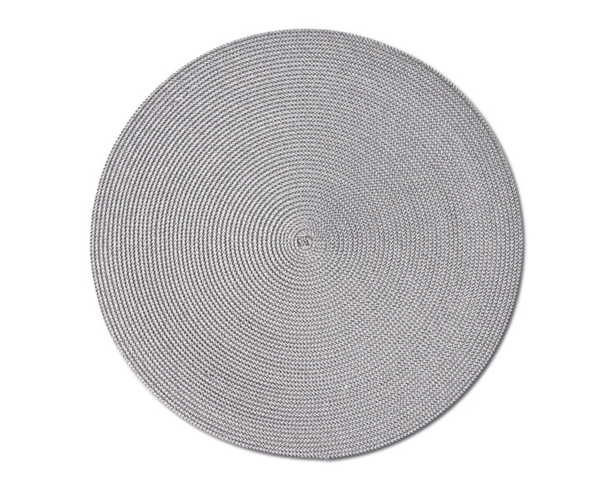 ZELLER Tischset Twist grau PP ø 38 cm in  präsentiert im Onlineshop von KAQTU Design AG. Tischset ist von ZELLER PRESENT
