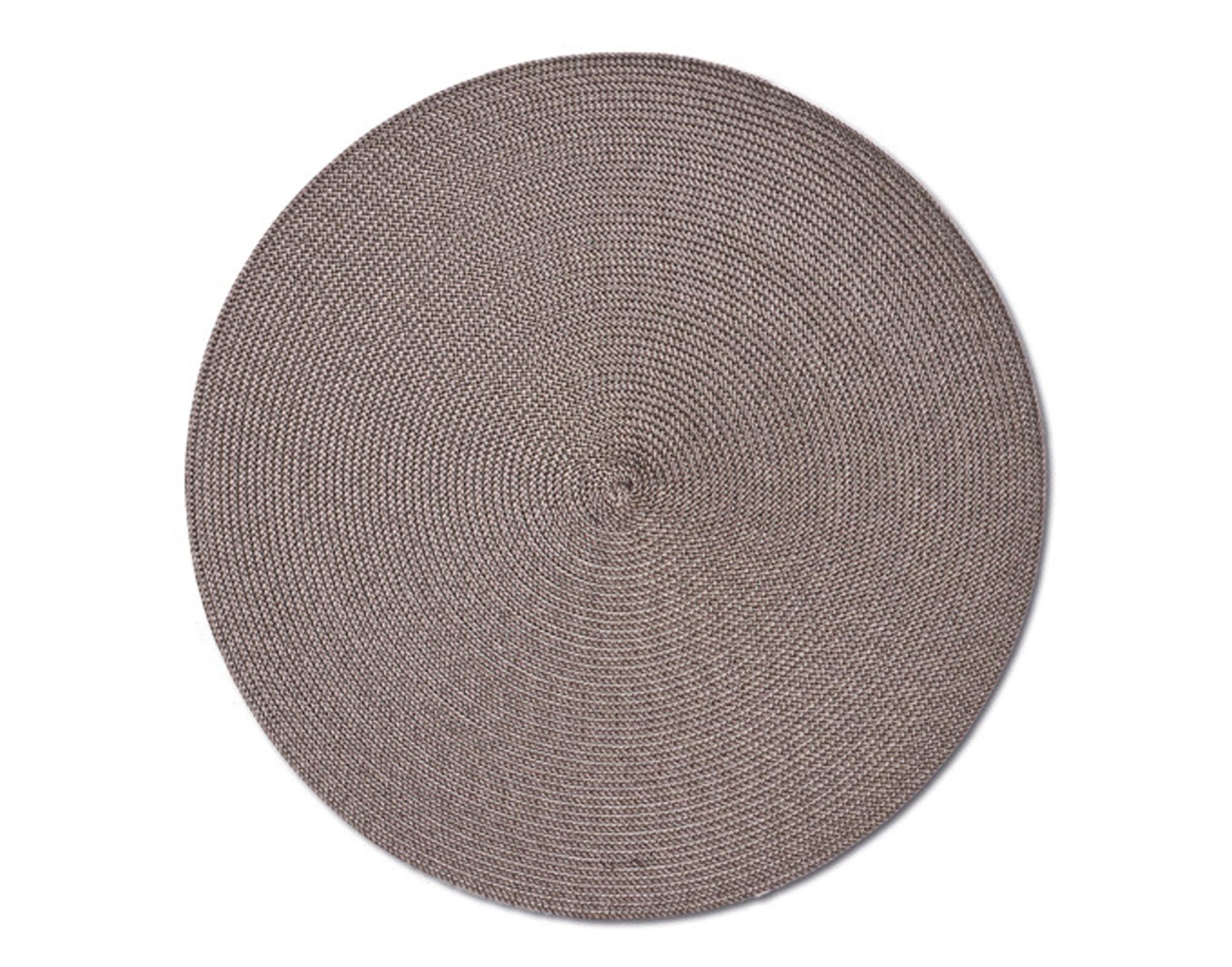 ZELLER Tischset Twist mocca PP ø 38 cm in  präsentiert im Onlineshop von KAQTU Design AG. Tischset ist von ZELLER PRESENT