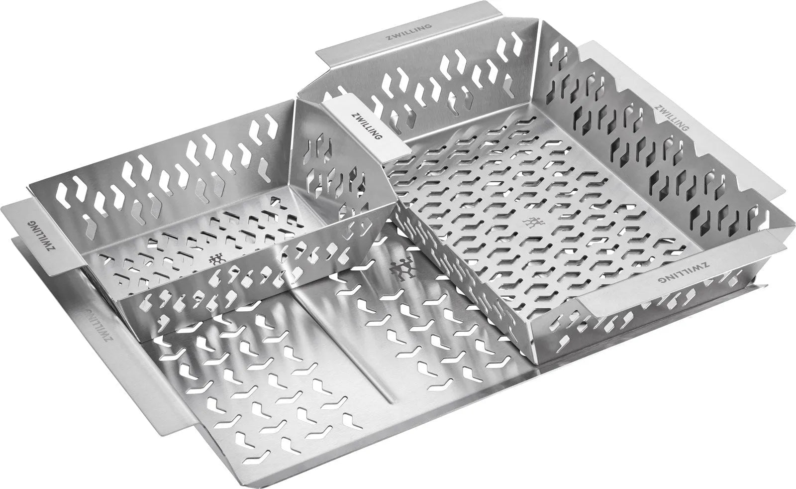 Robuster Edelstahl-Grillkorb 45x30cm für vielseitiges BBQ-Erlebnis.