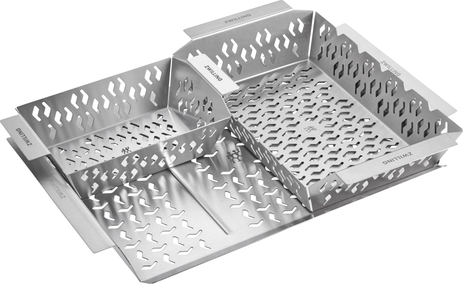 BBQ + Panier grill plat, acier inoxydable 45x30cm