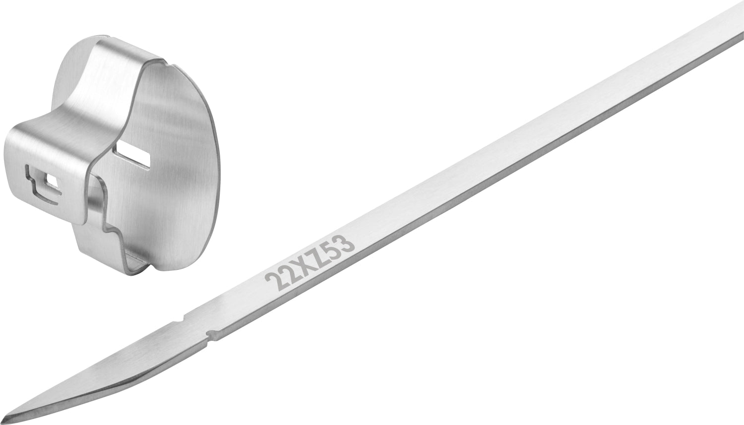 BBQ + Grill brochette 5 pièces. Acier inoxydable, 29 cm