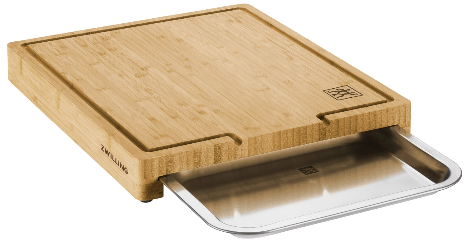 BBQ+ Schneidebrett Bambus mit Schublade, 39x30cm - KAQTU Design
