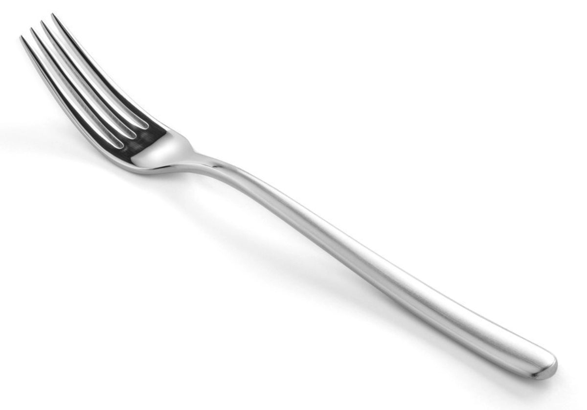 Courchevel Dessertgabel edelstahl matt in Silber präsentiert im Onlineshop von KAQTU Design AG. Besteck ist von Revol