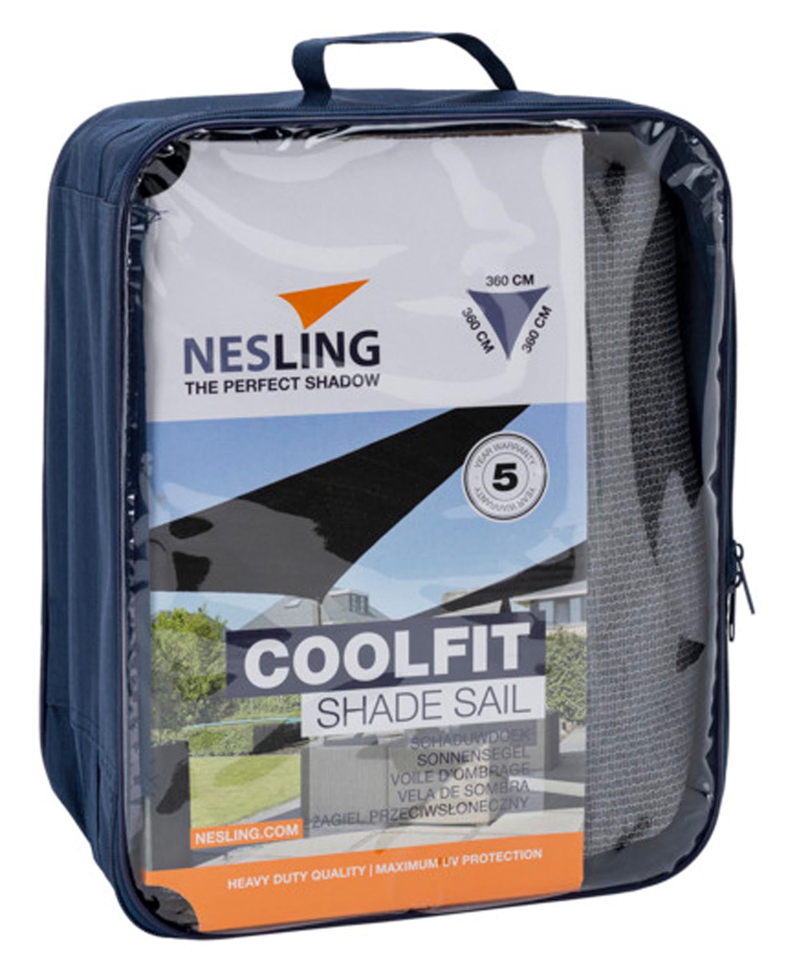 NESLING Voile d'ombrage Coolfit Triangle gris 360x360x360 cm