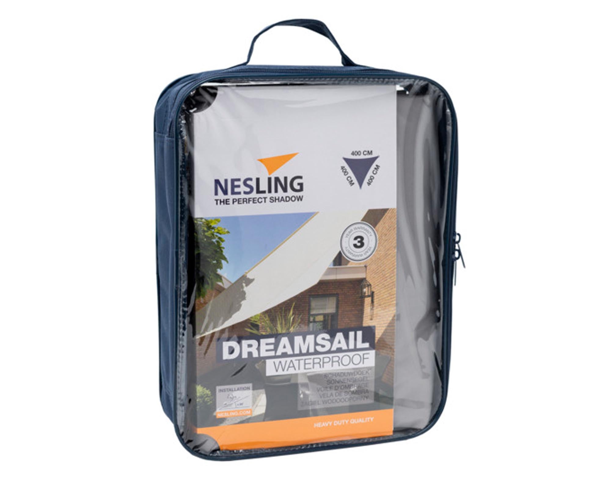 NESLING Tenda da sole Dreamsail Triangle grigio 400x400x400 cm