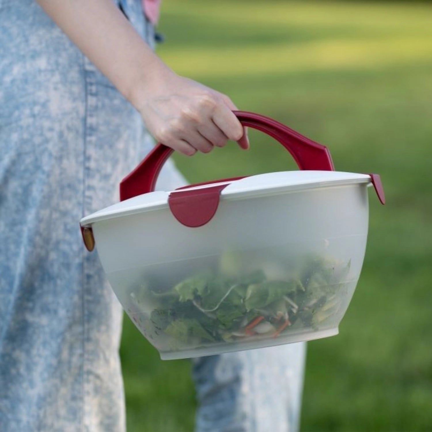 Salatbutler, rot, D30.5x18.5cm, 6.5 lt