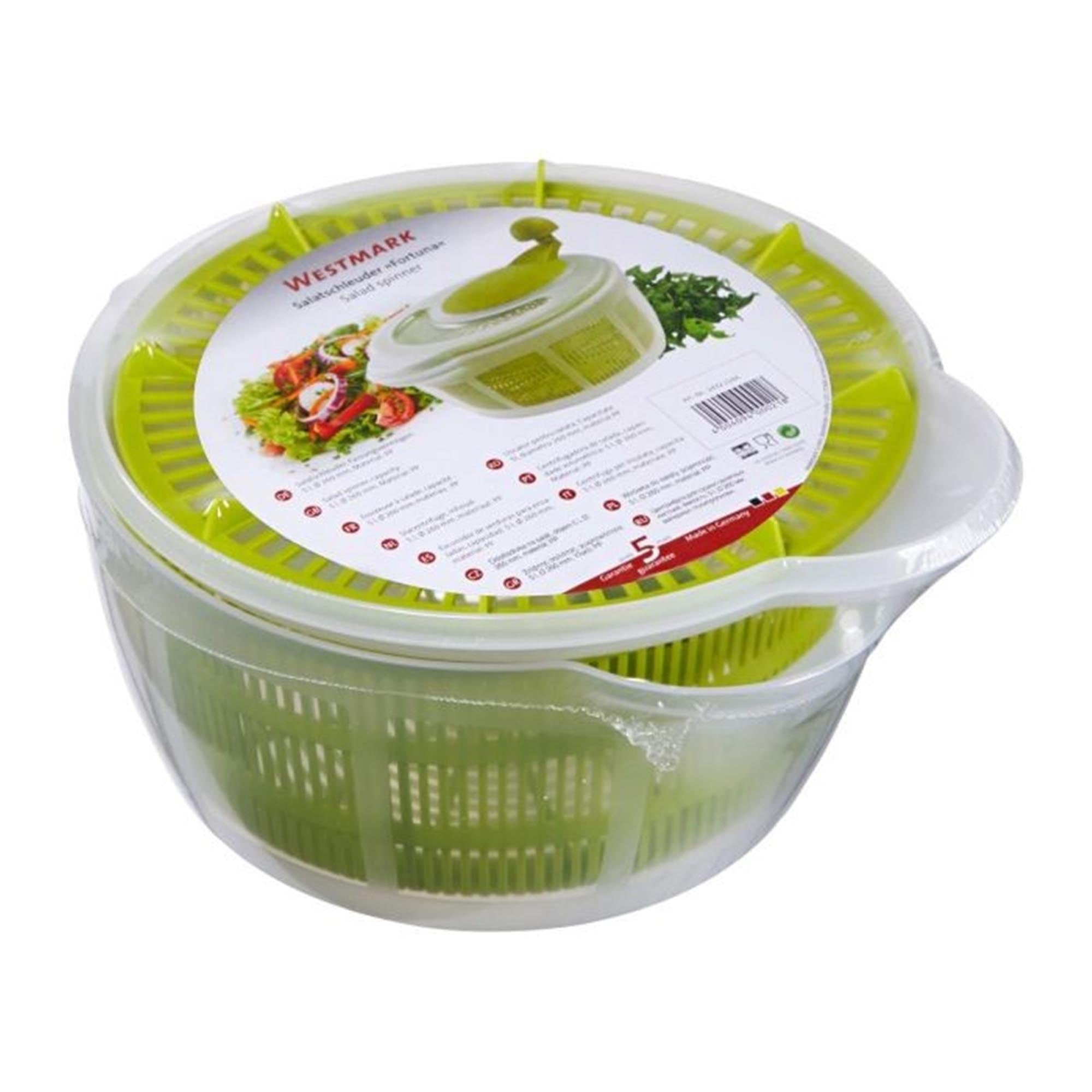Salatschleuder Fortuna in Apfelgrün, 5 Liter, 30x26x20 cm, von Westmark. Praktisch und stilvoll für frische Salate.