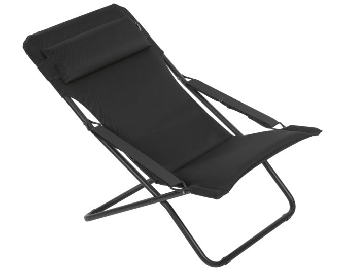 Sessel Transabed in Schwarz präsentiert im Onlineshop von KAQTU Design AG. Liegestuhl ist von LAFUMA