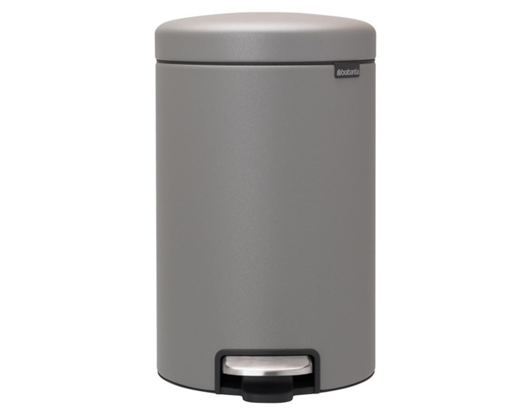 BRABANTIA Treteimer NewIcon mineral concret grey 12 l in Concret grey präsentiert im Onlineshop von KAQTU Design AG. Mülleimer ist von BRABANTIA