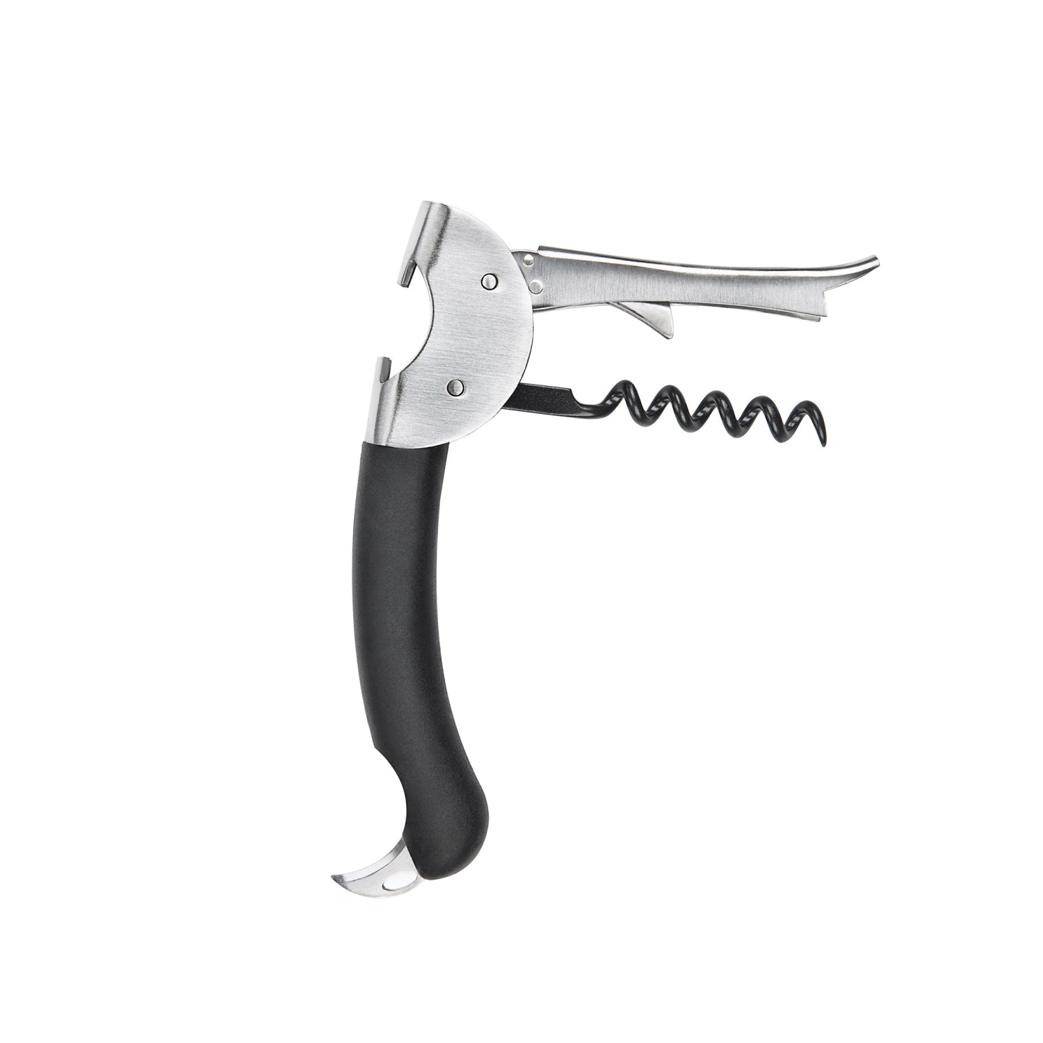 Good Grips Steel Doppelhebel-Kellnerkorkenzieher in Silber präsentiert im Onlineshop von KAQTU Design AG. Barzubehör ist von OXO