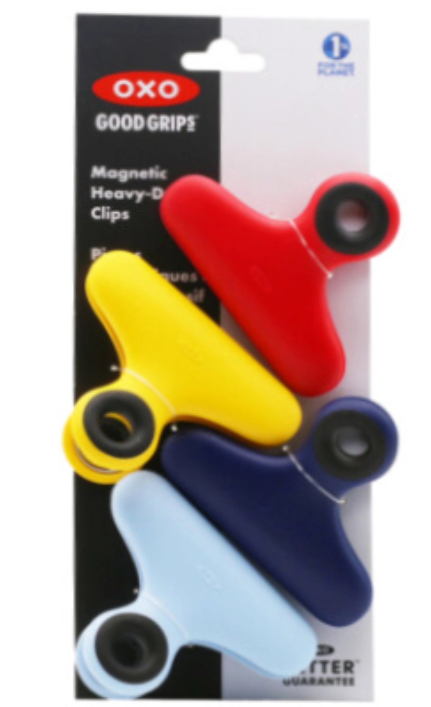 Set of 4 Good Grips magnetic clamps/clips assorted