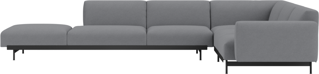 In Situ Modular Sofa / Eckkonfiguration 6 in Dunkelgrau / Schwarz präsentiert im Onlineshop von KAQTU Design AG. Ecksofa rechts ist von Muuto