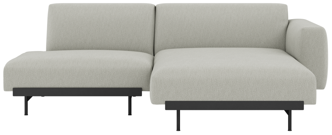 In Situ Modulares Sofa / 2-Sitzer-Konfiguration 7 in Hellgrau / Schwarz präsentiert im Onlineshop von KAQTU Design AG. L-Sofa rechts ist von Muuto