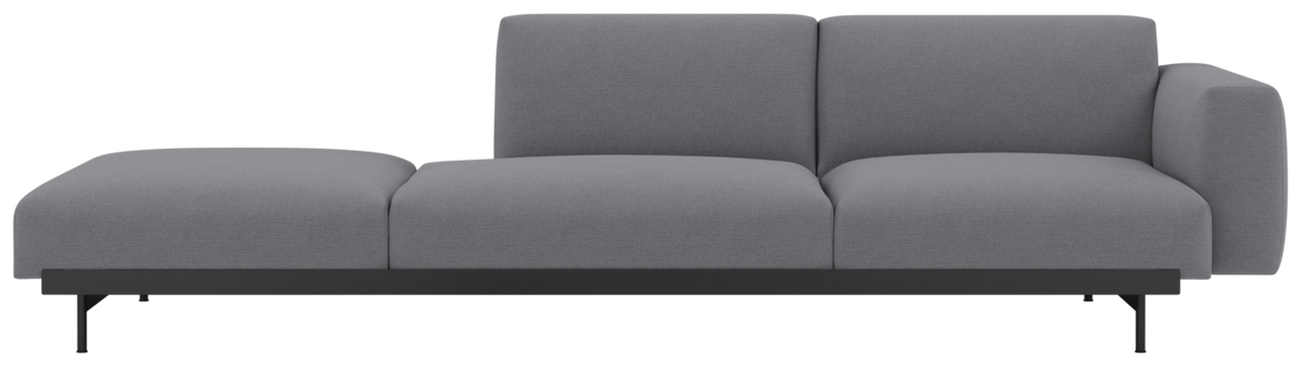 In Situ Modulares Sofa / 3-Sitzer-Konfiguration 4 in Dunkelgrau / Schwarz präsentiert im Onlineshop von KAQTU Design AG. 3er Sofa ist von Muuto