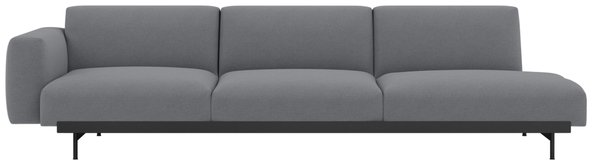 In Situ Modulares Sofa / 3-Sitzer-Konfiguration 3 in Dunkelgrau / Schwarz präsentiert im Onlineshop von KAQTU Design AG. 3er Sofa ist von Muuto