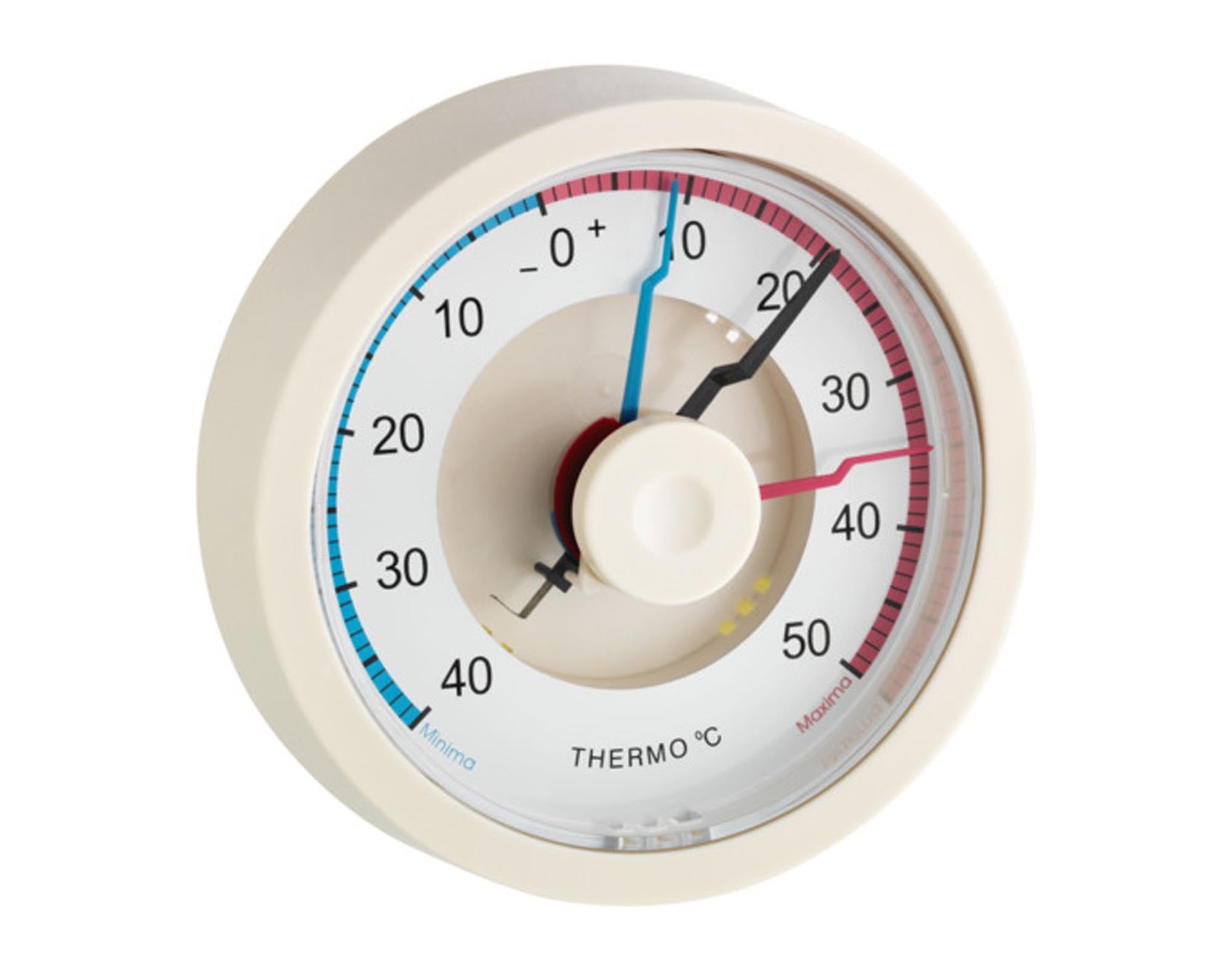 TFA Thermomètre Maxima Minima ivoire ø 11,4 cm