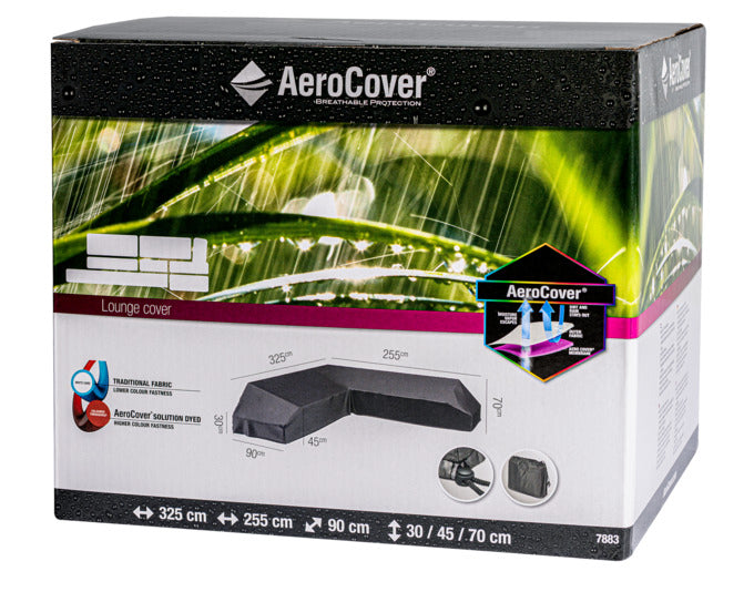 PLATINUM AEROCOVER Schutzhülle Lounge L-Form rechts 375x300x90xH30x45x70 cm in  präsentiert im Onlineshop von KAQTU Design AG. Gartenmöbelabdeckung ist von PLATINUM AEROCOVER