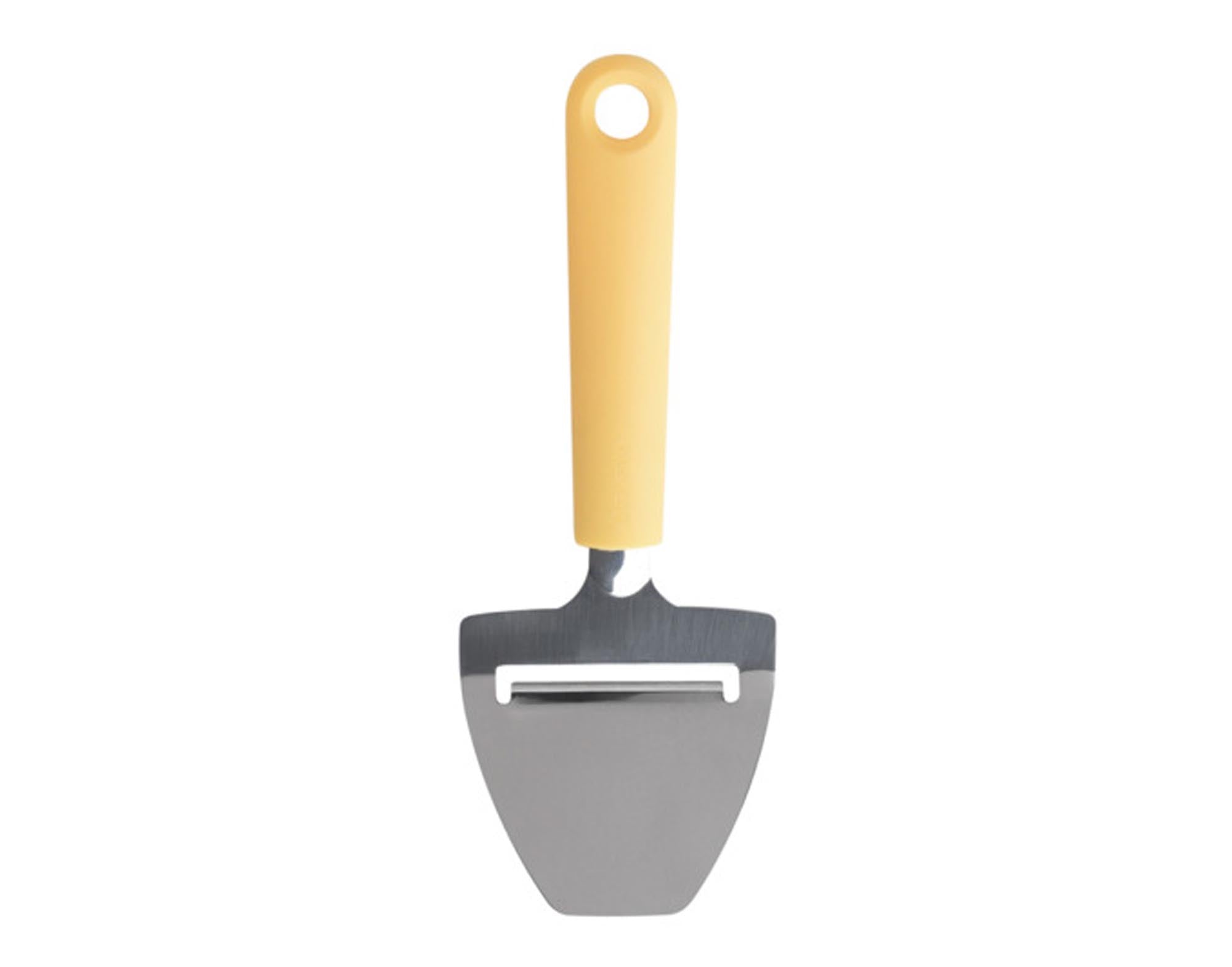 Entdecken Sie den BRABANTIA Käsehobel Tasty+ in vanilla yellow. Perfekt für Käseliebhaber, ergonomisch, langlebig und spülmaschinenfest!
