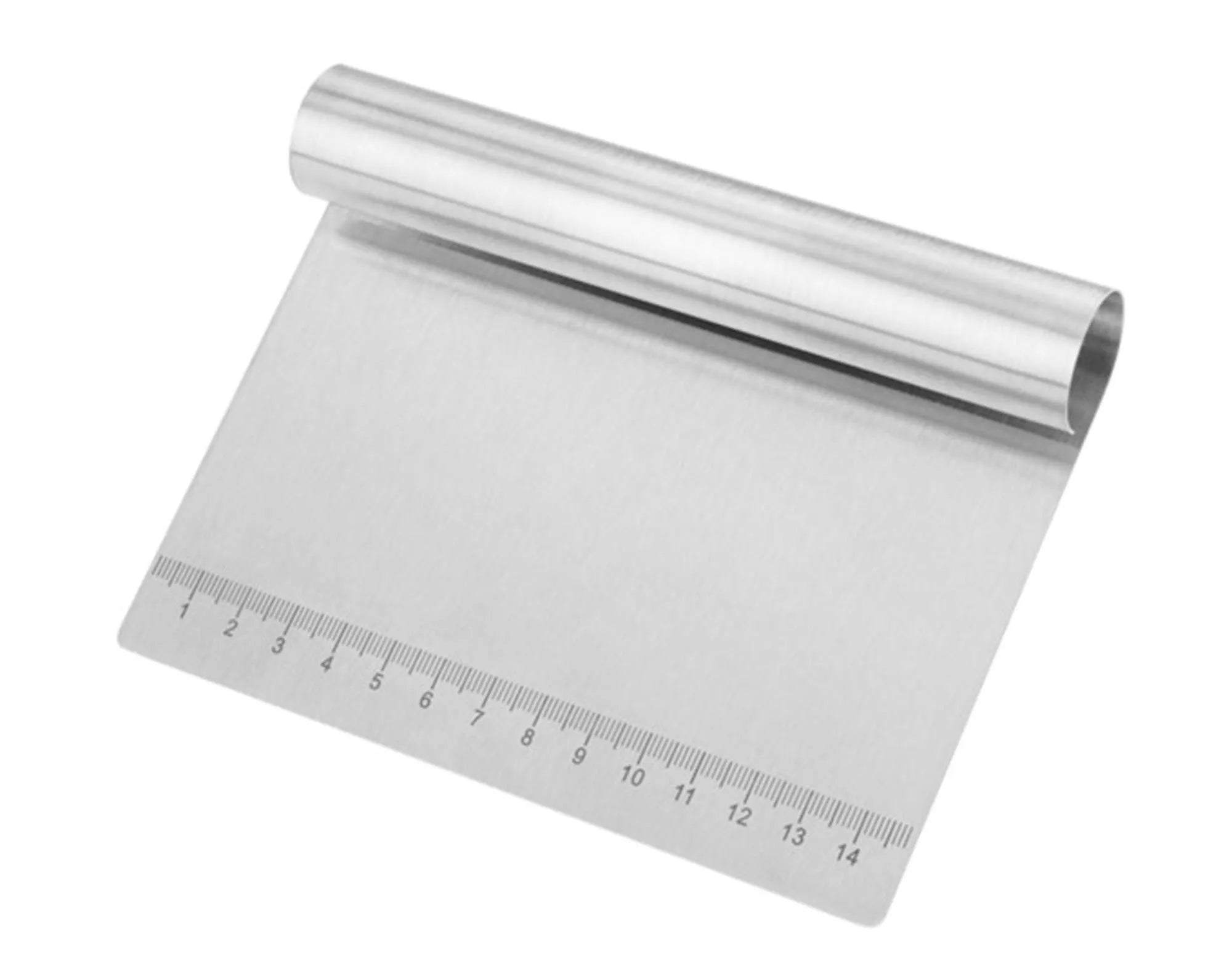 Der Teigabstecher Inox 15x11 cm von EVA BLACK: robust, spülmaschinenfest, ergonomisch, ideal für Brot, Kuchen und Plätzchen.