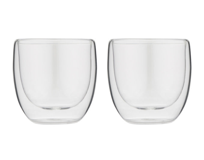 Espressotasse Glas doppelwandig 2 Stück 80 ml in  präsentiert im Onlineshop von KAQTU Design AG. Espressotassen ist von FOREVER