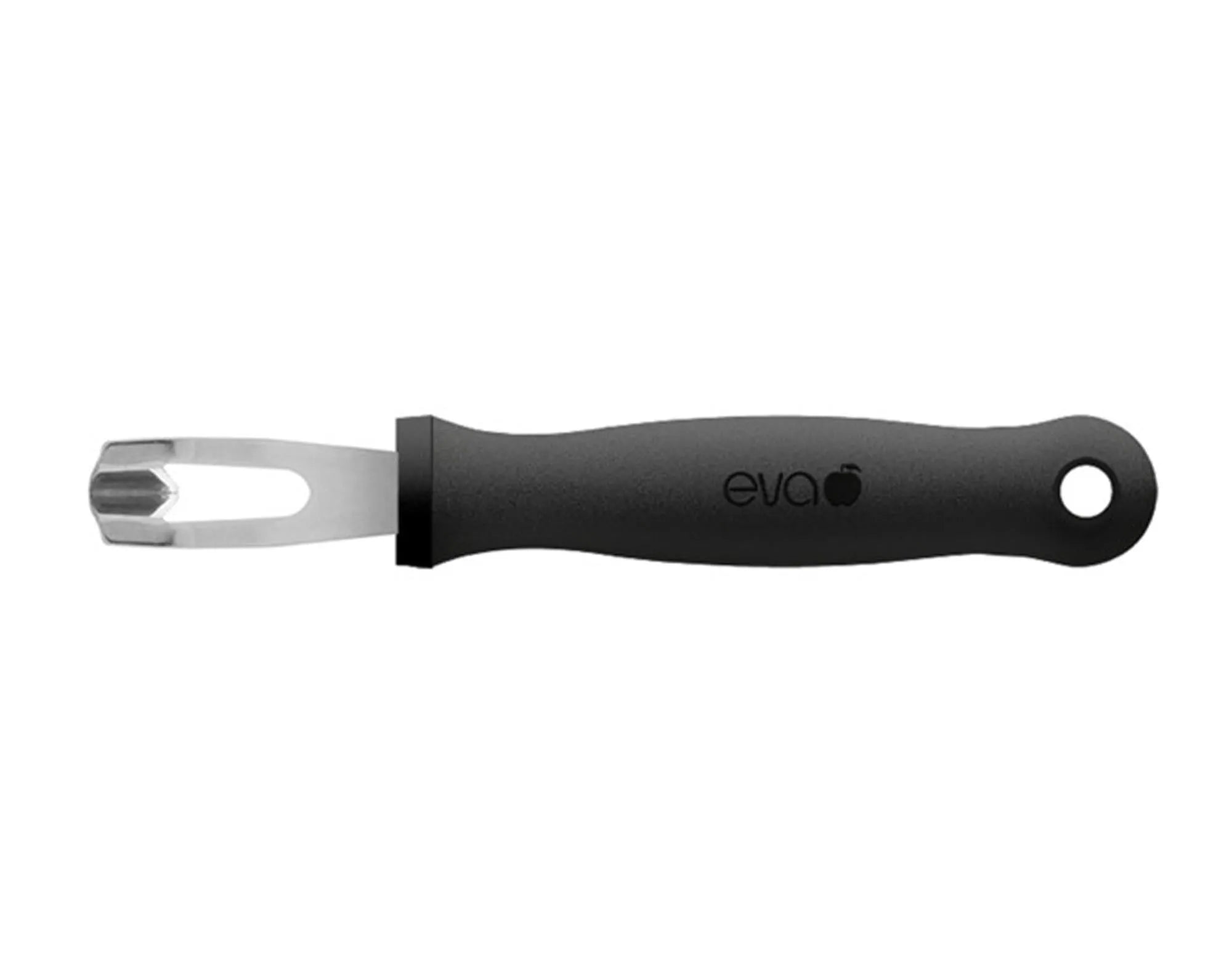 Elegantes Ziseliermesser von EVA BLACK: 15 cm Edelstahlklinge, ergonomischer Griff, ideal für präzises Schnitzen.