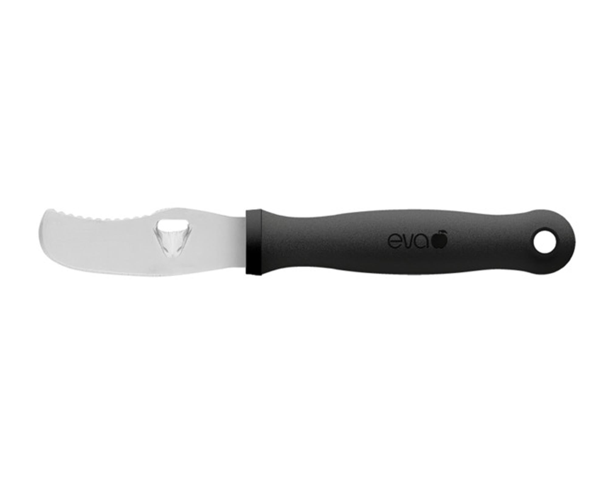 Orangenschäler Logic 17 cm von EVA BLACK: Edelstahlklinge, ergonomischer Griff, ideal für Zitrusfrüchte. Praktisch und stilvoll.