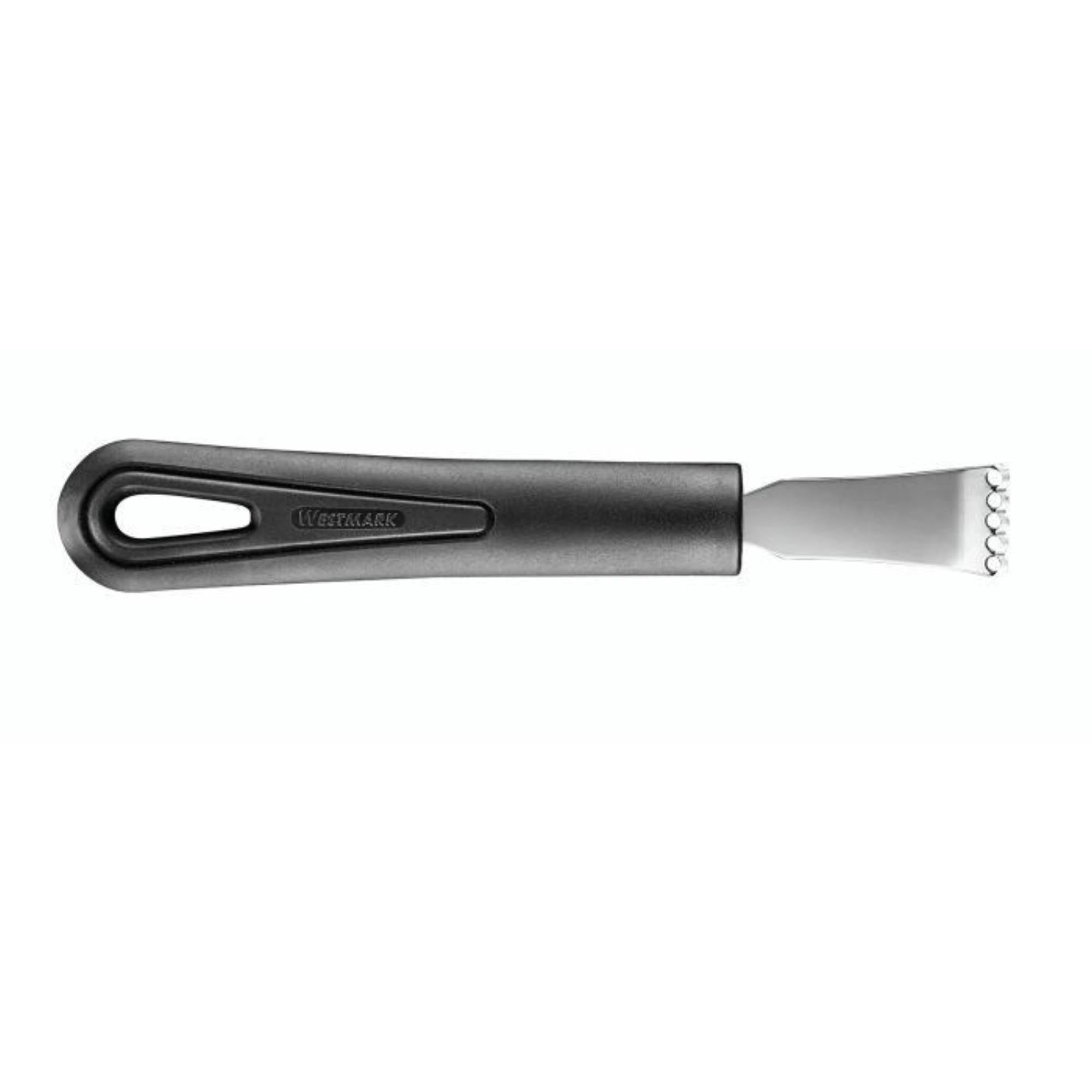 Der Westmark Zestenreisser Gentle ermöglicht präzises Schaben von Zitronenschalen, perfekt für feine Zesten und kreative Rezepte.