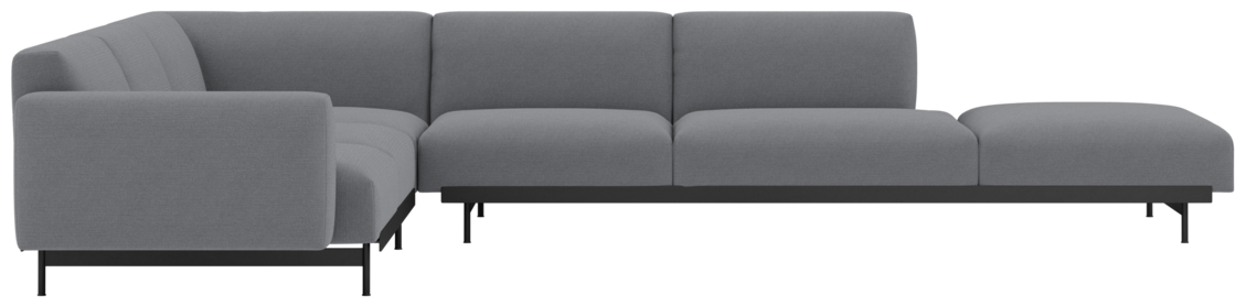 In Situ Modular Sofa / Eckkonfiguration 7 in Dunkelgrau / Schwarz präsentiert im Onlineshop von KAQTU Design AG. Ecksofa links ist von Muuto