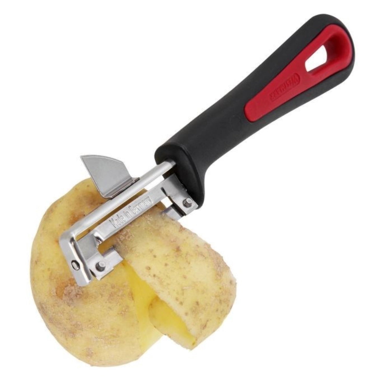 Sparschäler Gallant von Westmark mit beweglicher Klinge, kompakt und ergonomisch, ideal für müheloses Schälen von Obst und Gemüse.