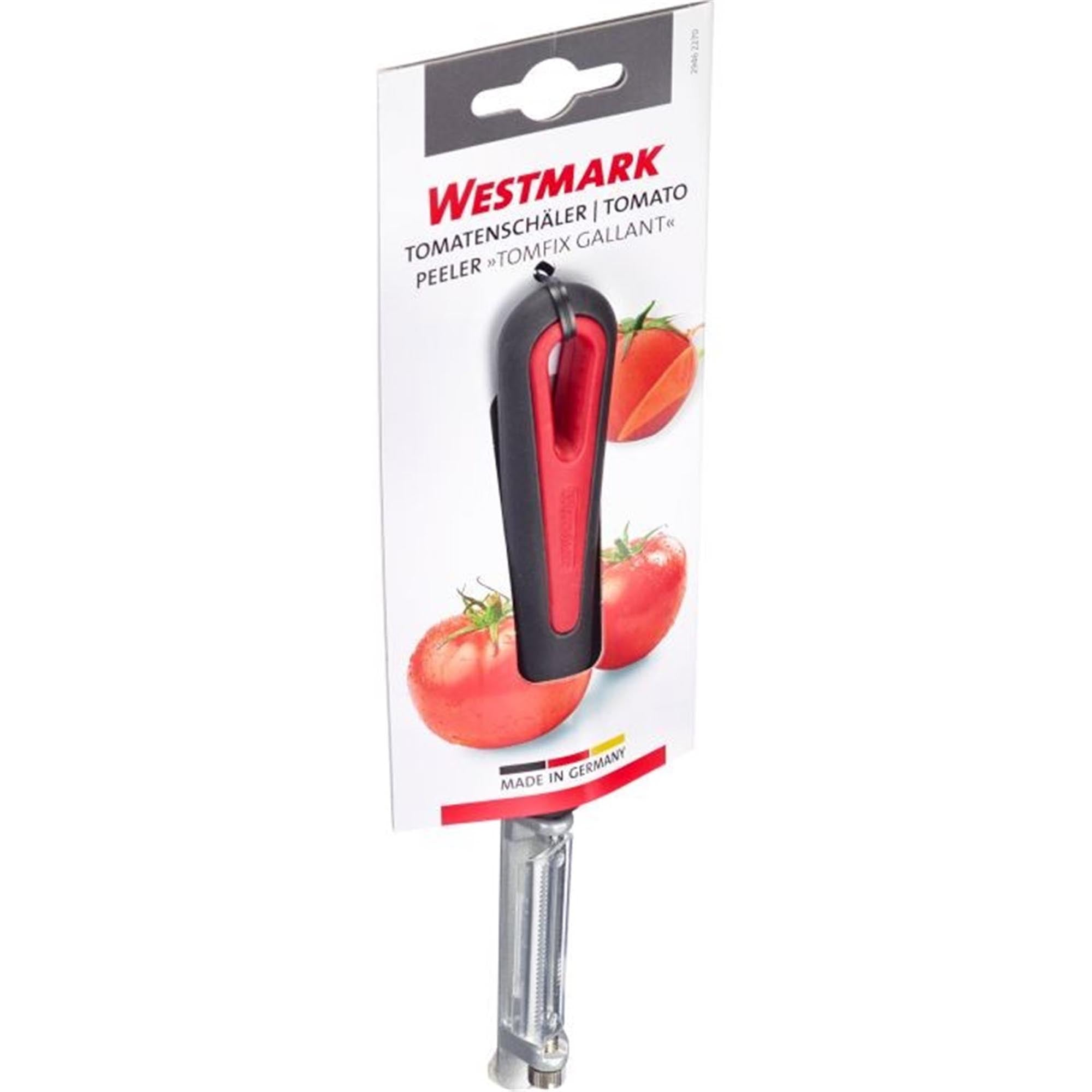 Praktischer Tomaten- und Kiwischäler Tomfix von Westmark, 18.5x2x1.5cm, ideal für müheloses Schälen von weichen Früchten.
