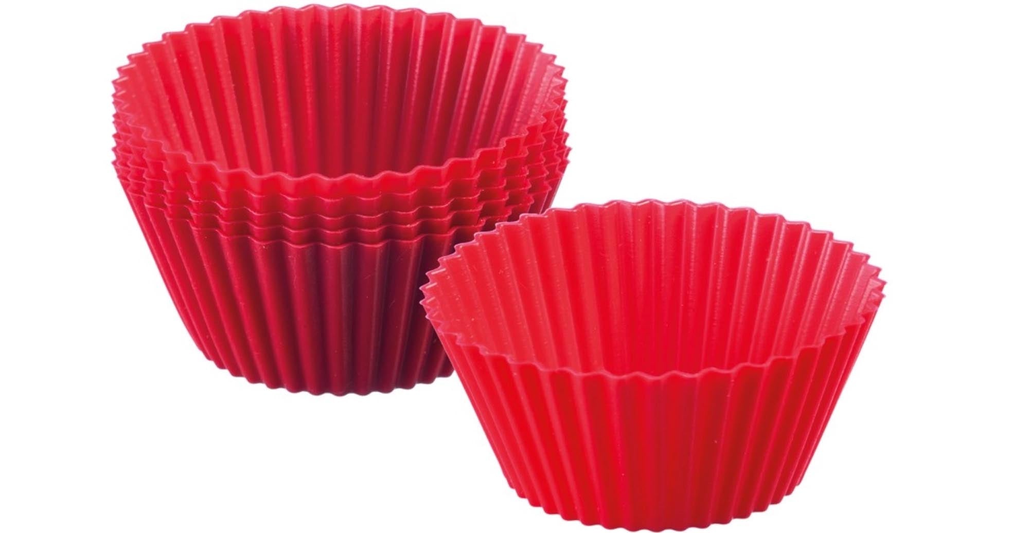 6 Stk. Silikon-Muffinformen, D7cm, Rot in Rot präsentiert im Onlineshop von KAQTU Design AG. Backform / Backblech ist von Westmark