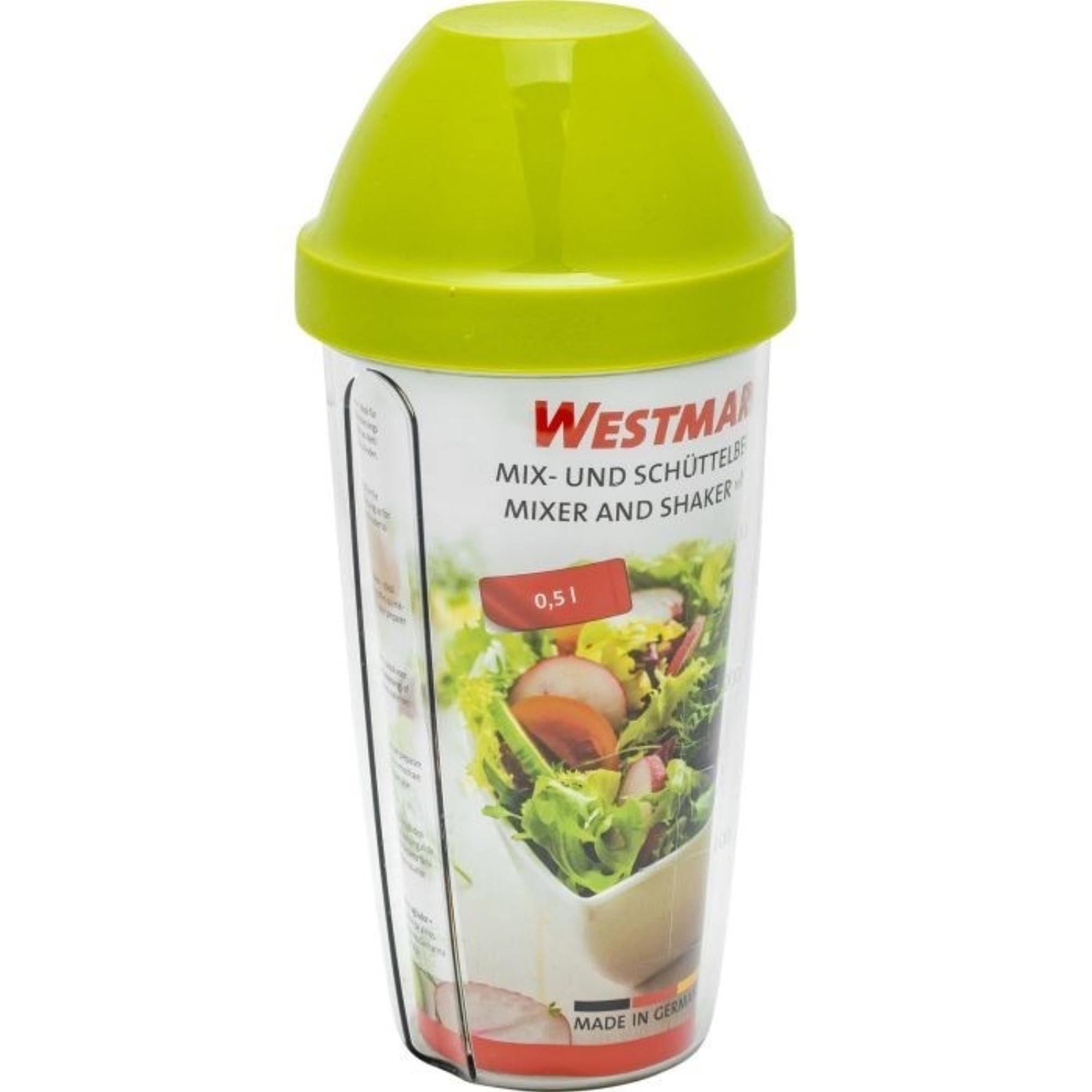 Schüttelbecher Maxi 0,5 l in apfelgrün von Westmark, ideal für Mixgetränke, mit praktischem Deckel und modernem Design.