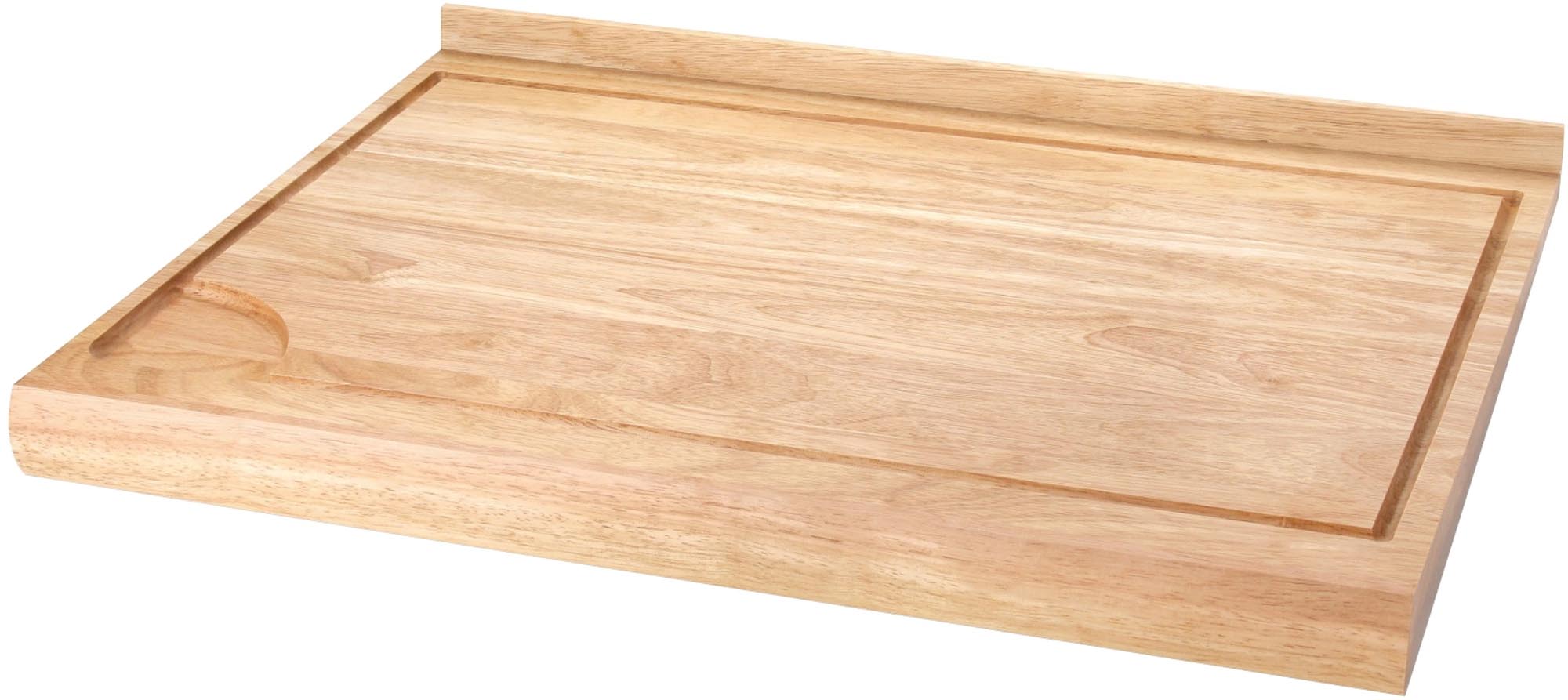 Robustes Gummibaum-Brett 62x46,5x4,5 cm: langlebig, hygienisch, vielseitig. Perfekt für Schneiden, Backen, Servieren.