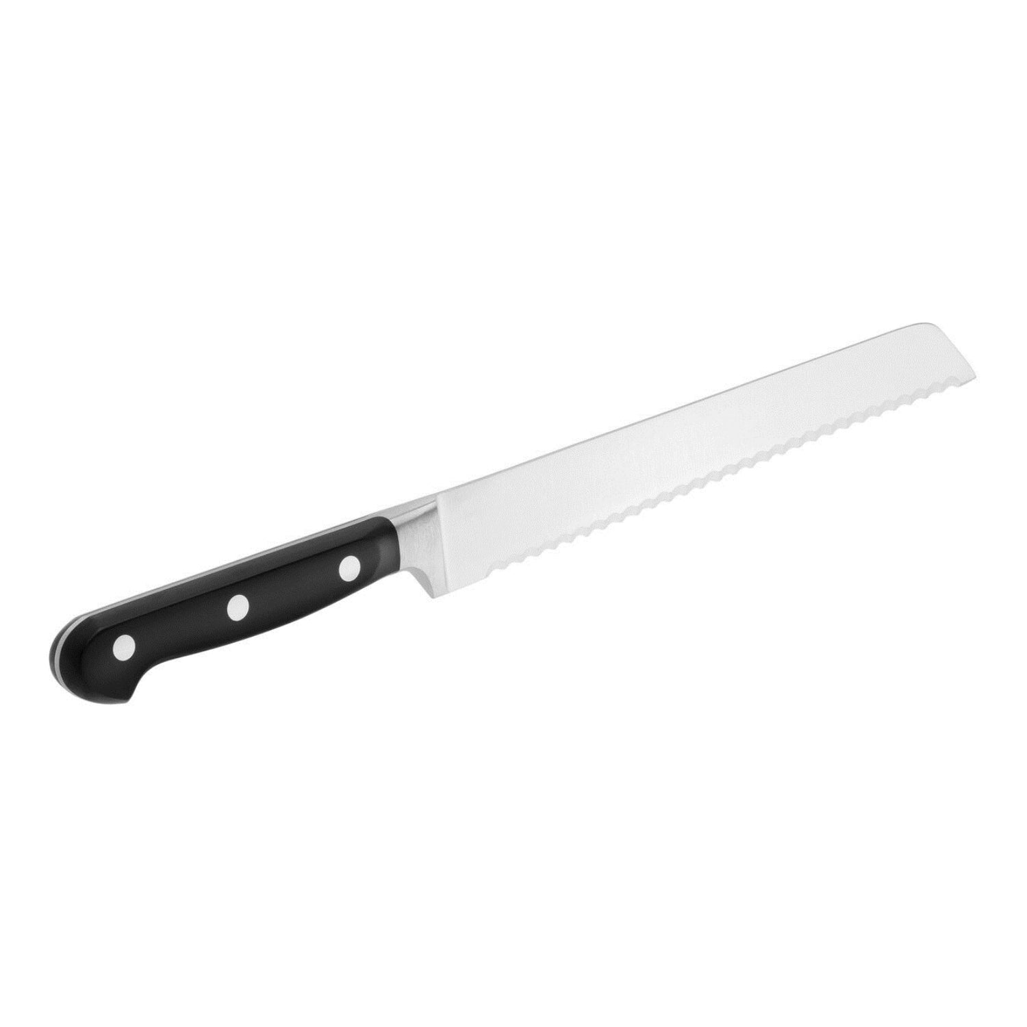Professionelles Zwilling Brotmesser mit 200 mm Klinge, perfekt für präzises Schneiden von Brot und Brötchen, ideal für die Küche.